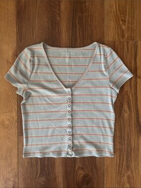 American Eagle Soft & Sexy Ribbed V-neck Top size M